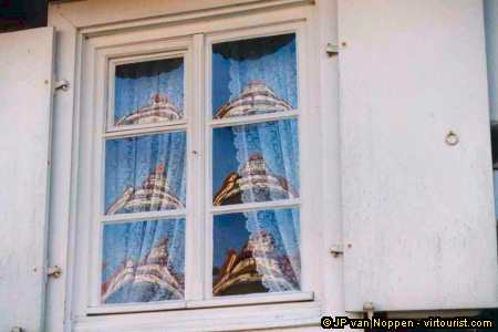 Alsace, Hunspach, window panes