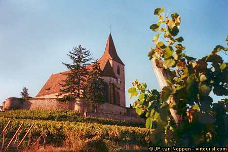 Alsace, Hunawihr, church